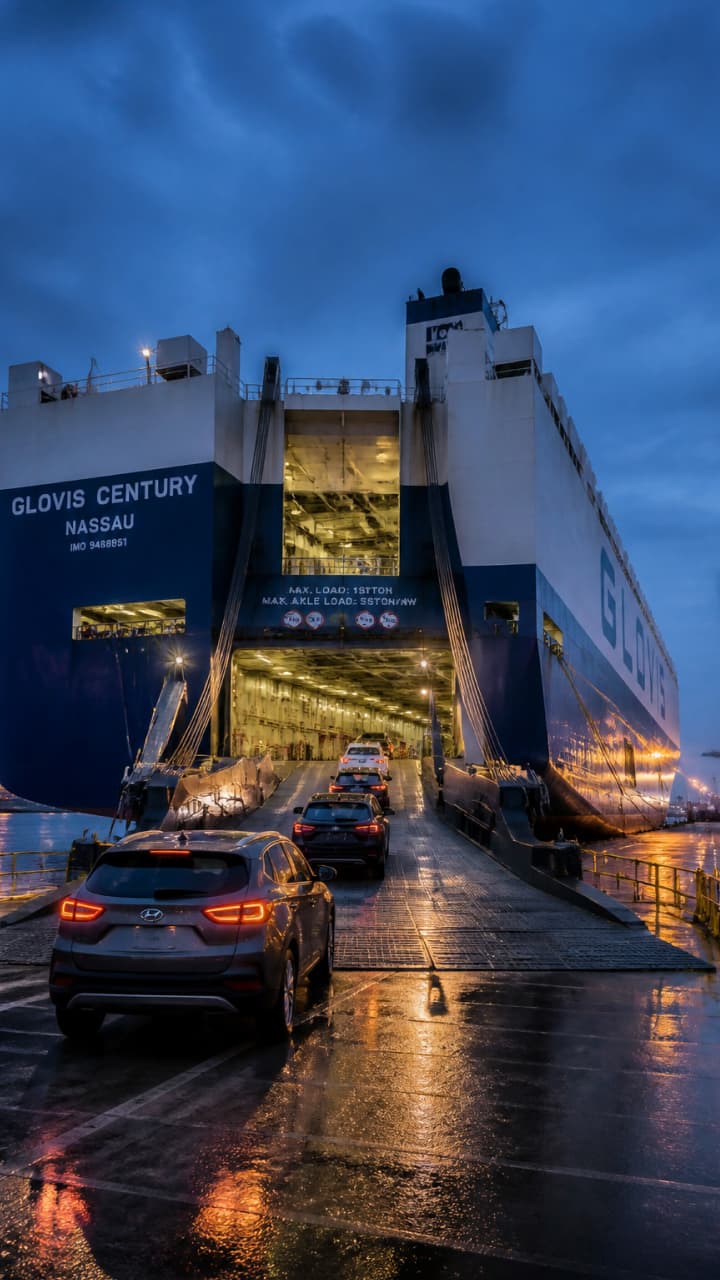 Погрузка RORO, Пусан